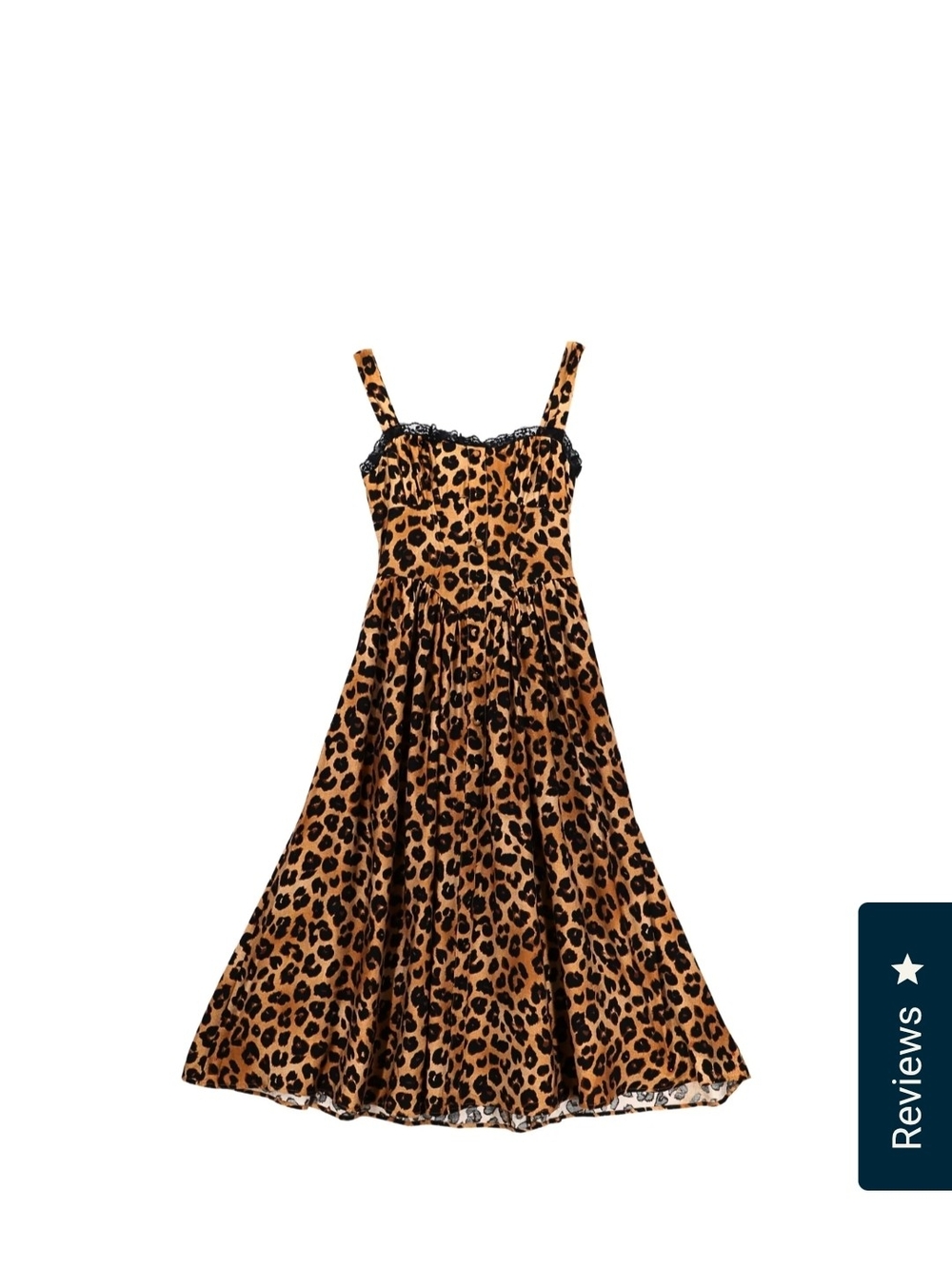 Moon River Leopard Print Midi Dress